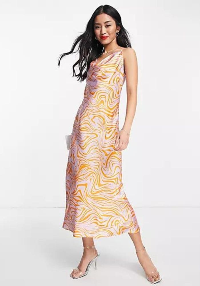 Color Satin Dress