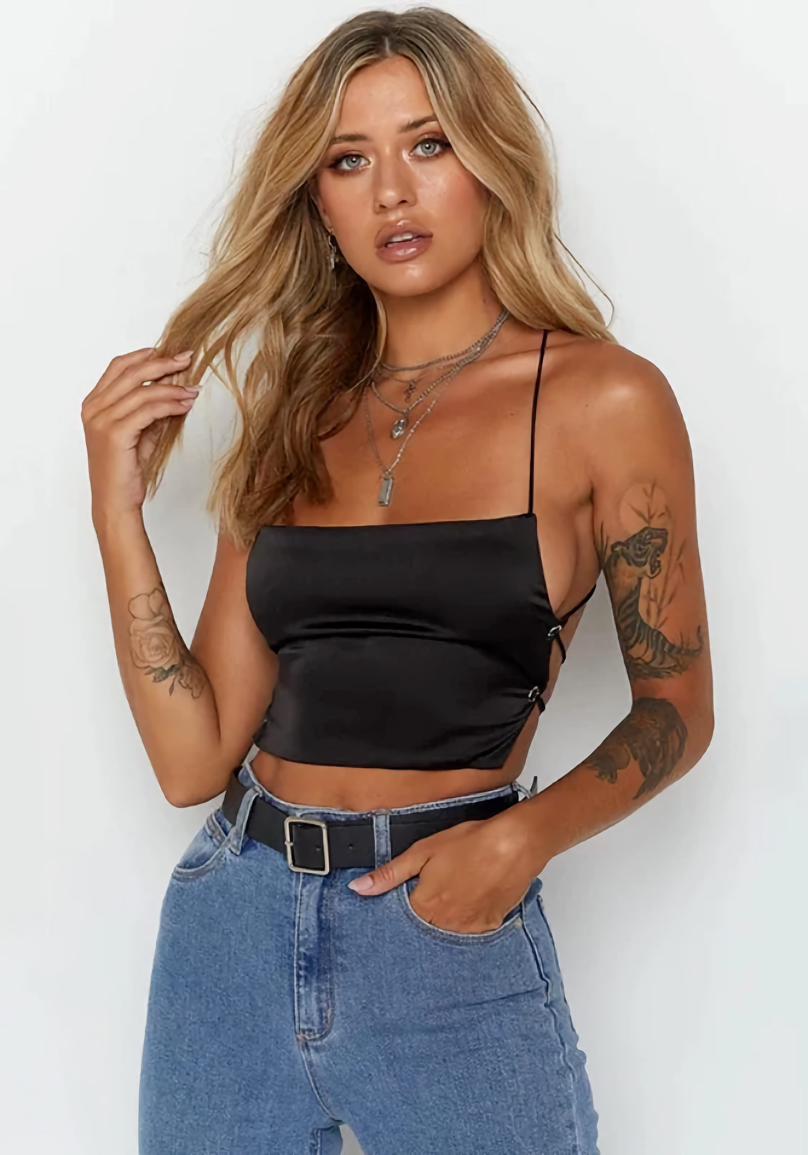 Satin Crop Top