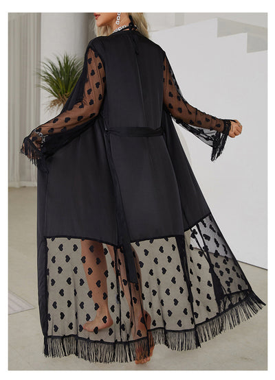 Long Sleeve Satin Robe