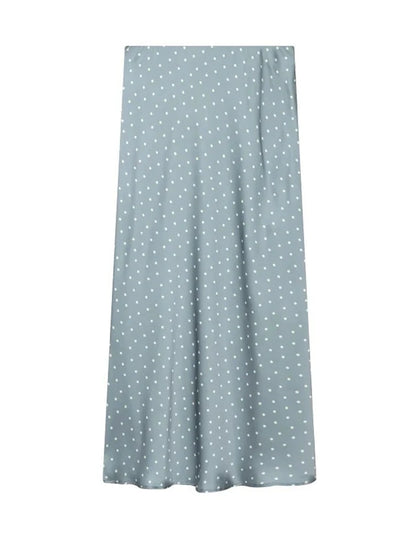 Fluid Bias-Cut Midi Satin Skirt
