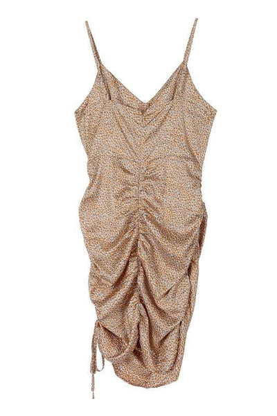 Leopard Satin Mini Dress - Miss Satin