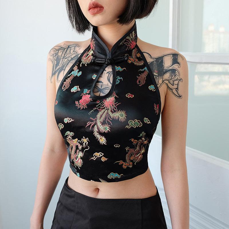 Chinese Satin Crop Top - Miss Satin