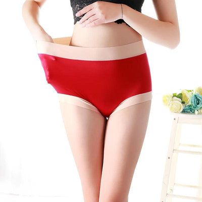 High Waist Red Satin Panties - Miss Satin