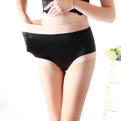 High Waist Black Satin Panties - Miss Satin