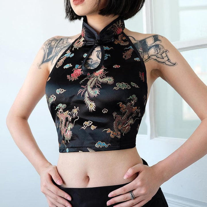 Chinese Satin Crop Top - Miss Satin