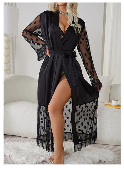Long Sleeve Satin Robe