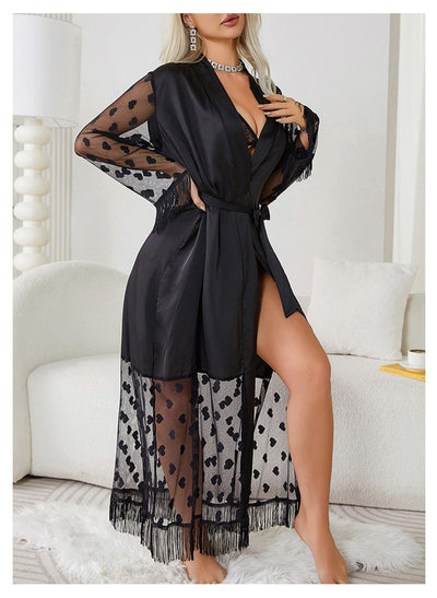 Long Sleeve Satin Robe
