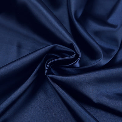 Navy Blue Satin Kimono Robe