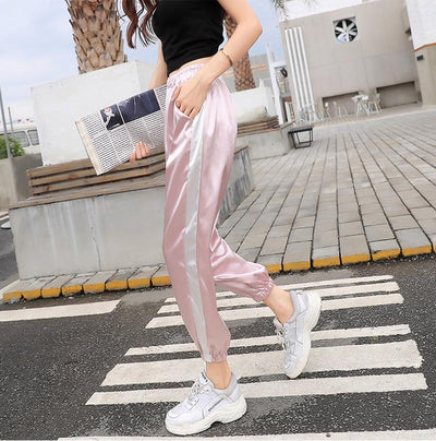 Satin Jogger Pants - Miss Satin