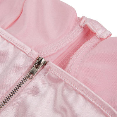 Pink Satin Corset Top - Miss Satin