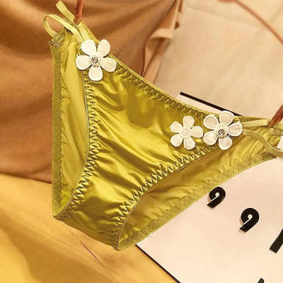 Floral Satin Panties - Miss Satin