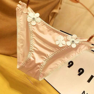Floral Satin Panties - Miss Satin