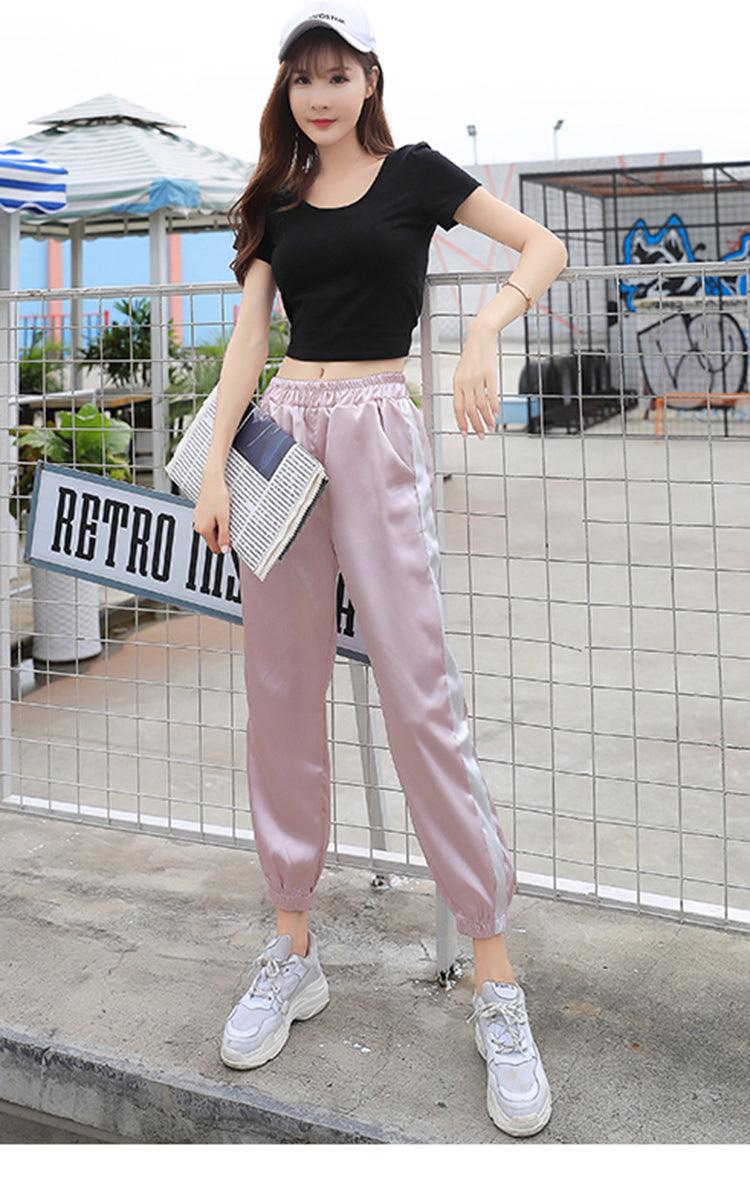 Satin Jogger Pants - Miss Satin