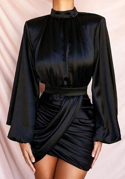 draped sexy mini dress