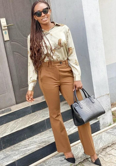 Blouse Beige leopard
