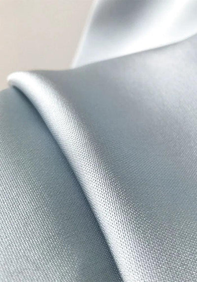 Blue Satin Dress Long slip