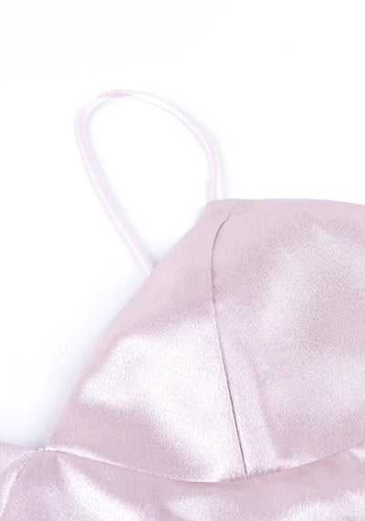 Blush Pink Satin Dress - Miss Satin