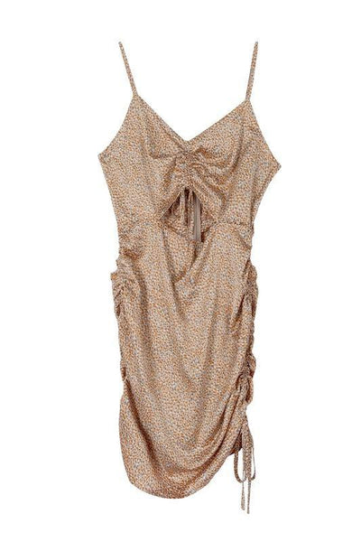Leopard Satin Mini Dress - Miss Satin