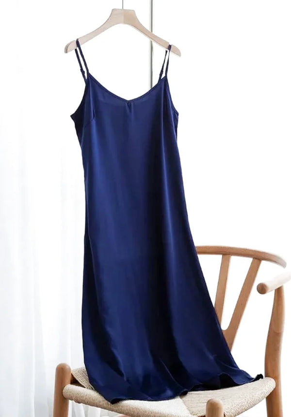 Dark Blue Satin Dress