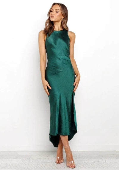 Emerald Green Satin Bridesmaid Dresses