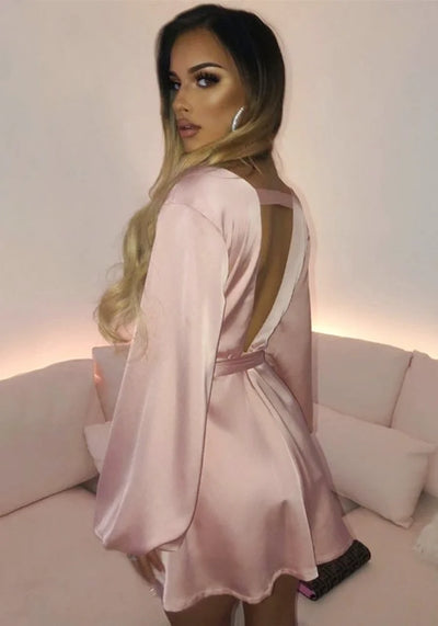 Light Pink Satin Dress