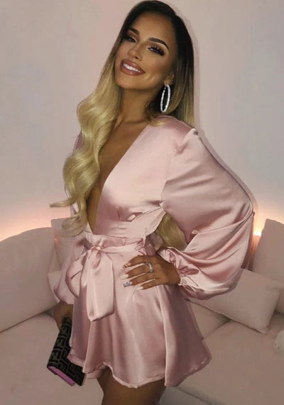 Light Pink Satin Dress