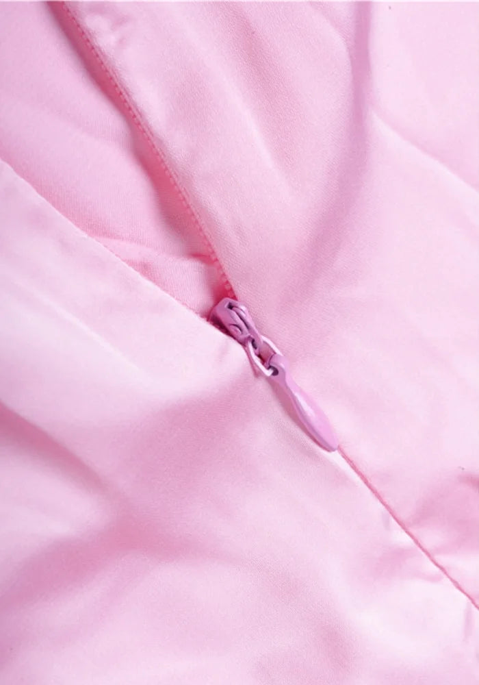 Pink Dress Long satin pattern