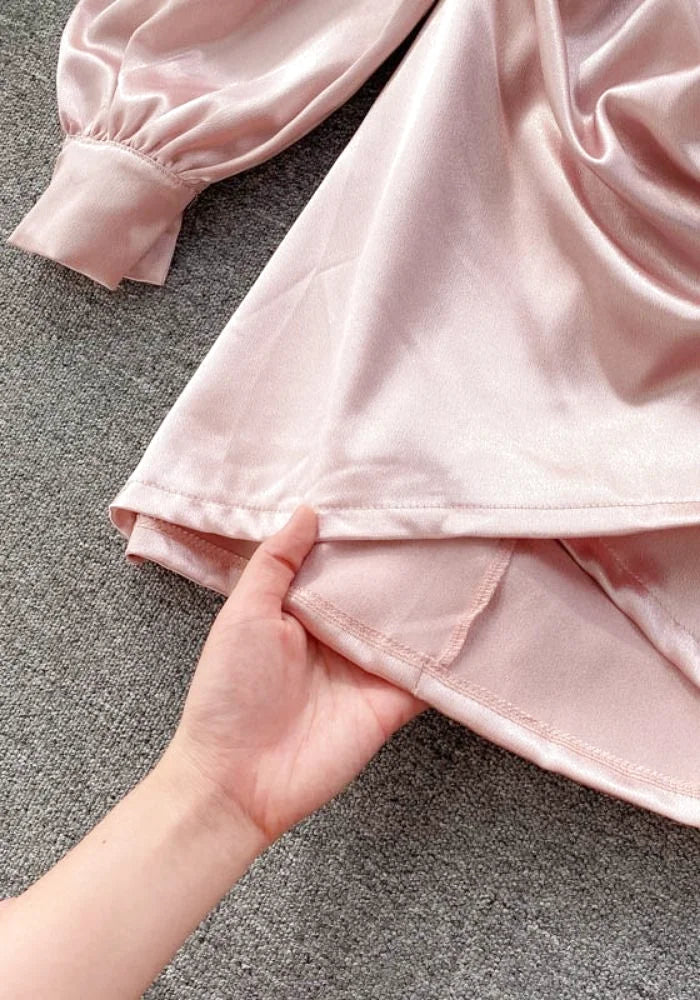 Pink Satin Dress Long Sleeve Midi Dress Fuchsia Pink Satin Dress Hot Pink Satin Midi Dress Pink Satin Dress Long Sleeve Midi Dress Fuchsia Pink Satin Dress Hot Pink Satin Midi Dress