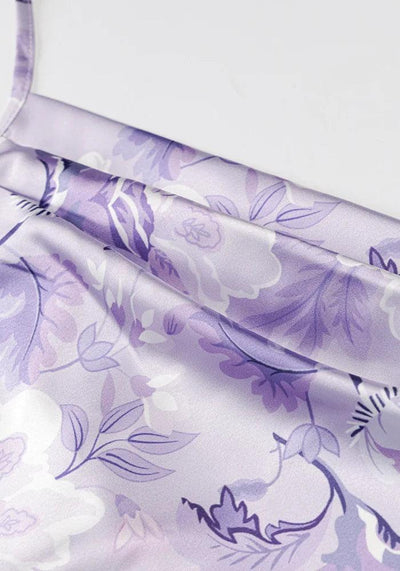 Purple Long Dress floral