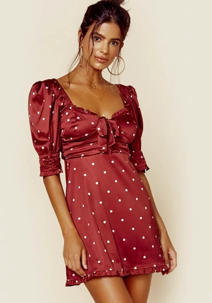 Satin Dress Dots