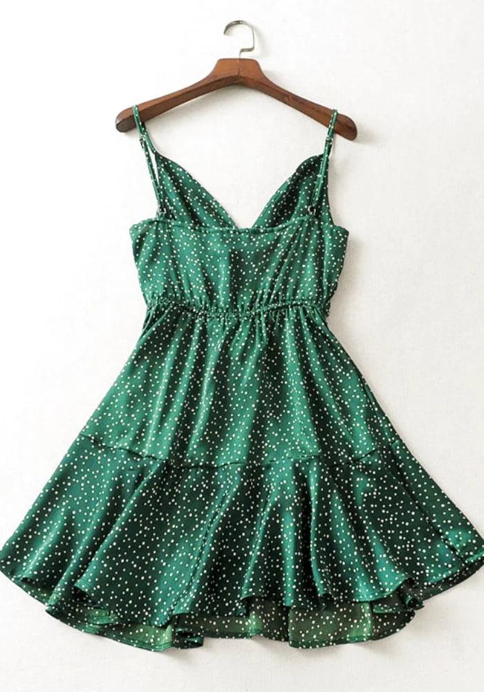 Satin Forest Green Dress cocktail