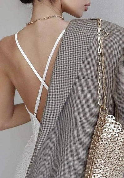 lacet white dress