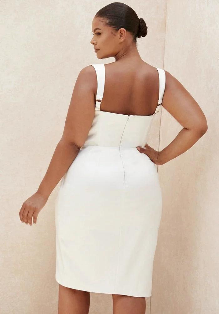White Satin Cowl Neck Dress | Miss Satin White Satin Cowl Neck Dress | Miss Satin