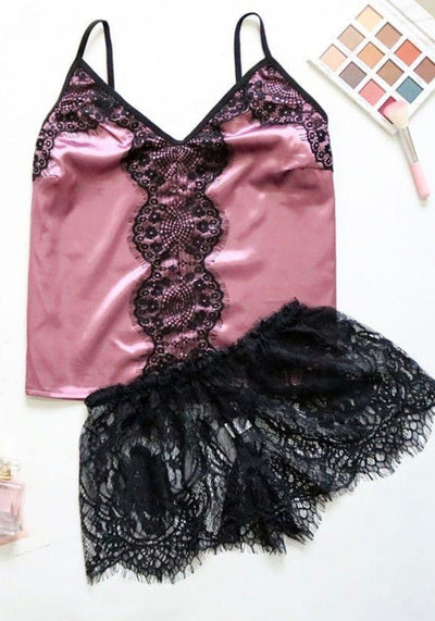 Purple Satin Pajama