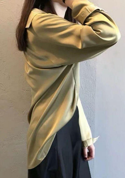 Olive Satin Blouse