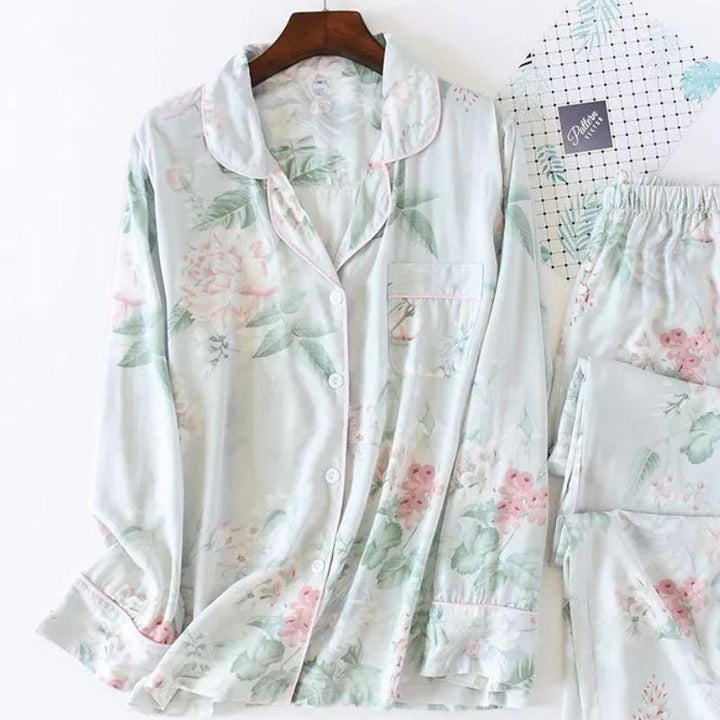 Satin Floral Pajama Set