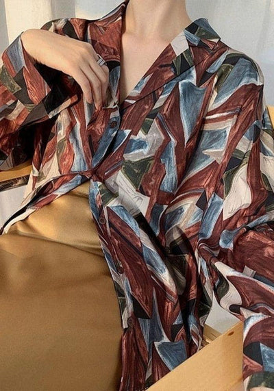 Satin Vintage Blouse sleeve