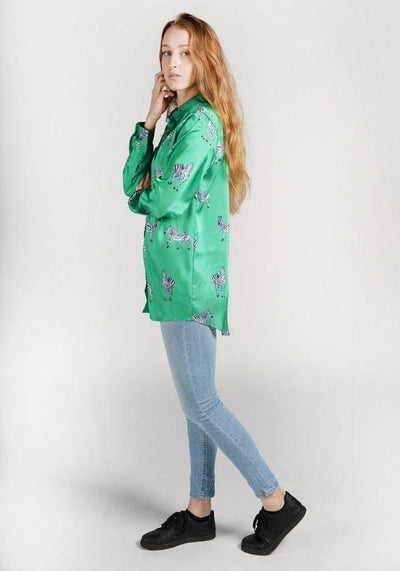 Green Zebra Blouse