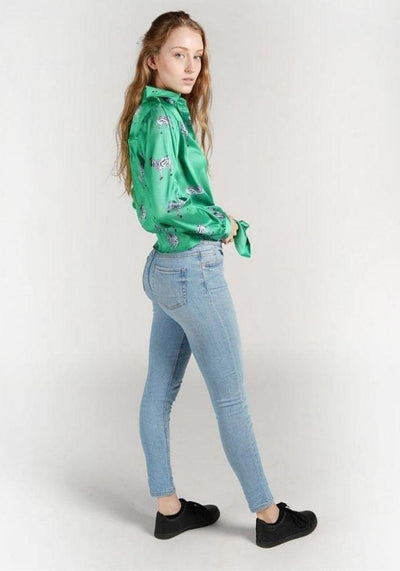 Green Zebra Blouse