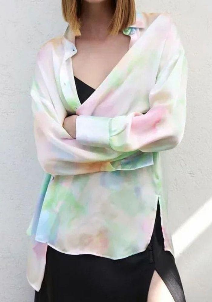 Satin Blouse for Work