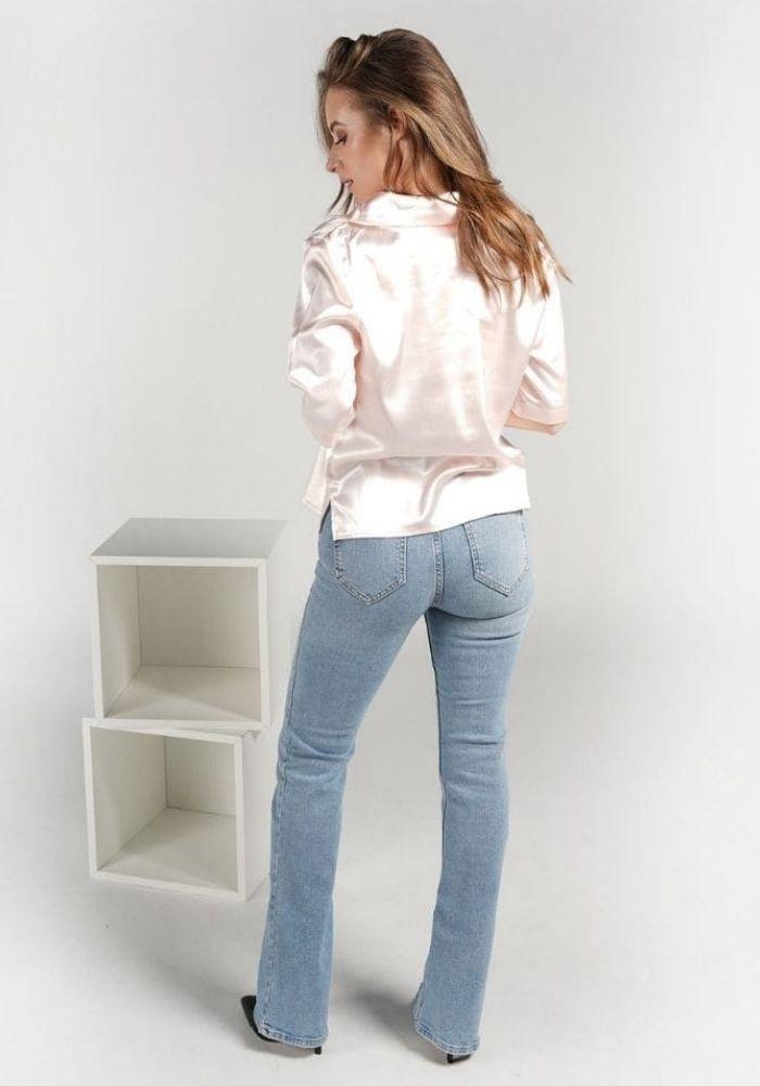 Pink Satin Blouse - Miss Satin