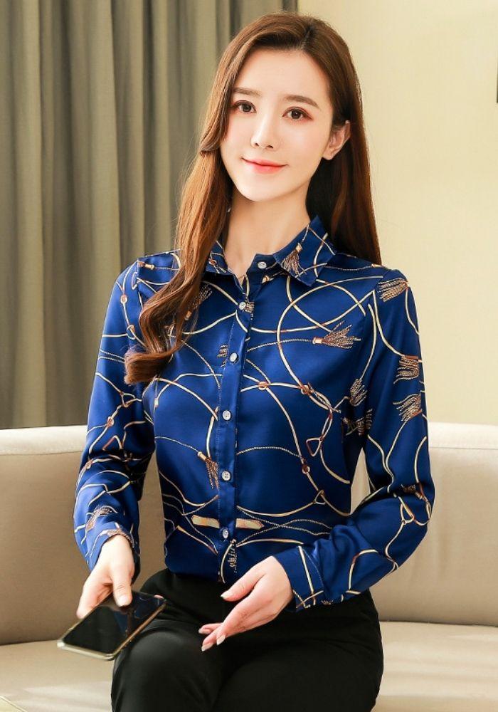 Blue Blouse Long Sleeve