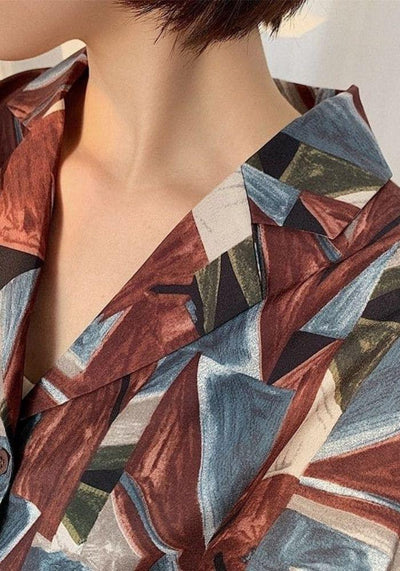 Satin Vintage Blouse long sleeve