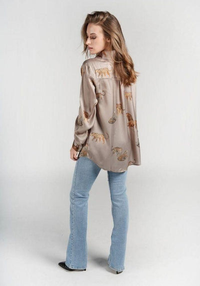 Light Brown Blouse tiger