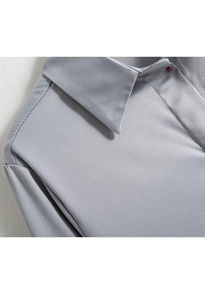 Silver Blouse long sleeves grey